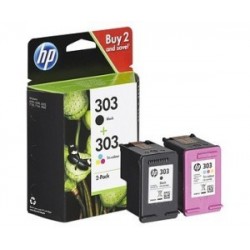 Cartouche compatible hp 303 pack 2 cartouches marque toner