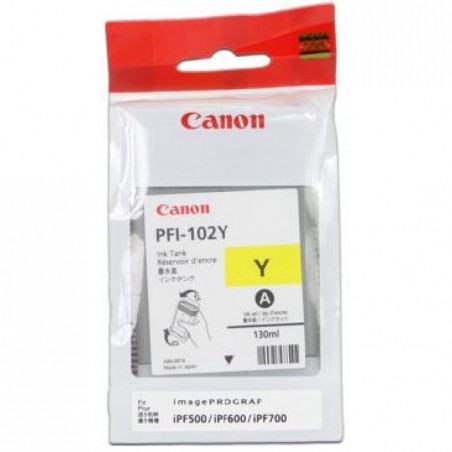 Canon PFI-102 - jaune - originale - cartouche d'encre Canon PFI-102 - jaune - originale - cartouche d'encre