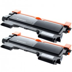 Toner équivalent à Brother TN2220 Pack de 2 Noir