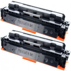 Toner équivalent à Canon 055HBK Pack de 2 Noir - Avec puce