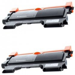 Toner équivalent à Brother TN2210 Pack de 2 Noir