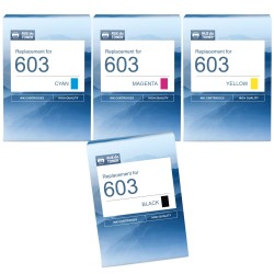 Pack de 4 cartouches imprimantes compatibles Epson 603 Noir, Jaune, Cyan, Magenta