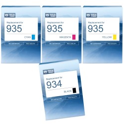 Cartouche d'encre équivalent à HP Multipack 934/935 Pack de 4 Noir, Jaune, Cyan, Magenta