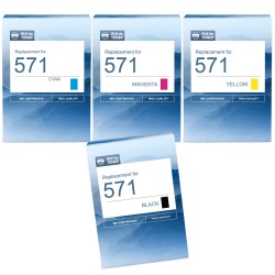Cartouche d'encre équivalent à Canon Multipack CLI 571 Pack de 4 Noir , Cyan , Magenta , Jaune