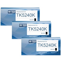 Toner équivalent à Kyocera TK5240K Pack de 3 Noir