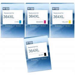 Pack 4 Cartouches d'encre HP 364 XL - Cyan, Magenta, Jaune, Noire