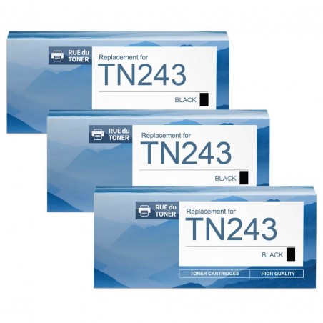 Toner équivalent à Brother TN243BK Pack de 3 Noir Toner équivalent à Brother TN243BK Pack de 3 Noir