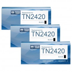 Pack de 3 toners Brother TN2420 compatible