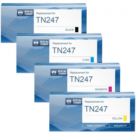 Compatible Brother TN-247 cmyk TN247BK + TN247C + TN247M + TN247Y