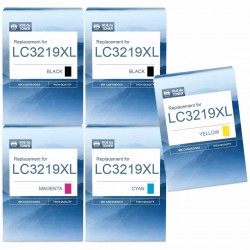 Pack de 5 Brother LC3219XL cartouches d'encre compatibles