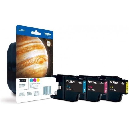 Brother LC1240RBWBP Brother LC1240RBWBP Pack de 3 cartouches originales Cyan