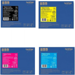 Brother TN821XXL-PCK Brother TN821XXLBK TN821XXLBK, TN821XXLC, TN821XXLM, TN821XXLY Pack de 4 Cartouches de toner originales Noi