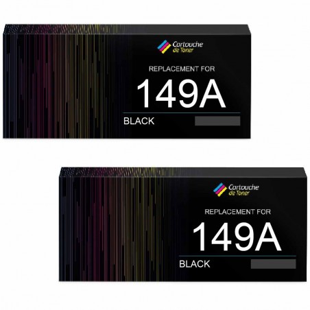  HP 149A W1490A Pack de 2 Cartouches de toner compatibles Noir