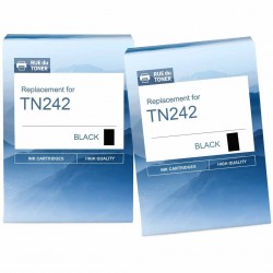  Brother TN242BK Pack de 2 Cartouches de toner compatibles Noir