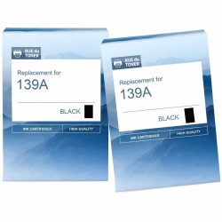  HP 139A W1390A Pack de 2 Cartouches de toner compatibles Noir