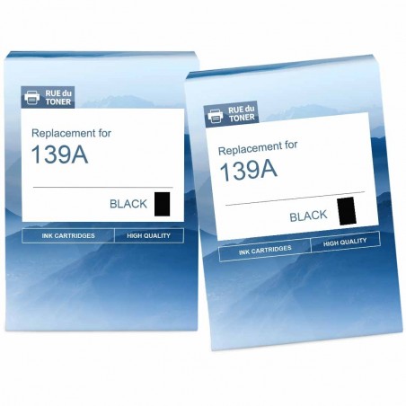  HP 139A W1390A Pack de 2 Cartouches de toner compatibles Noir