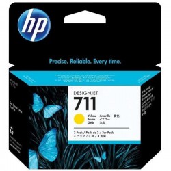  HP 711 CZ136A Pack de 3 cartouches originales Jaune