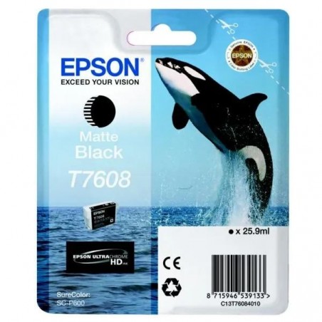  Epson T7608 C13T76084N10 cartouche Noir mat