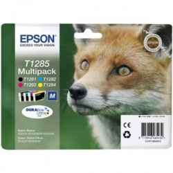 Epson T1285 C13T12854511 Pack de 4 cartouches originales Noir, jaune, cyan, magenta