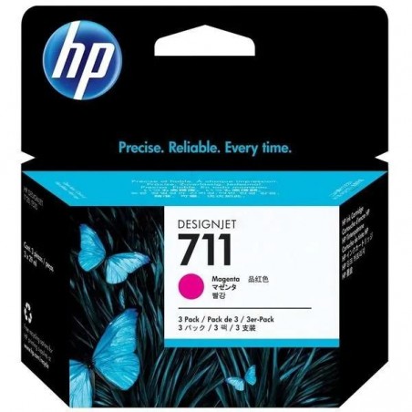  HP 711 CZ135A Pack de 3 cartouches originales Magenta