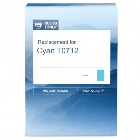  Epson Cyan T0712 C13T07124012 cartouche compatible Cyan