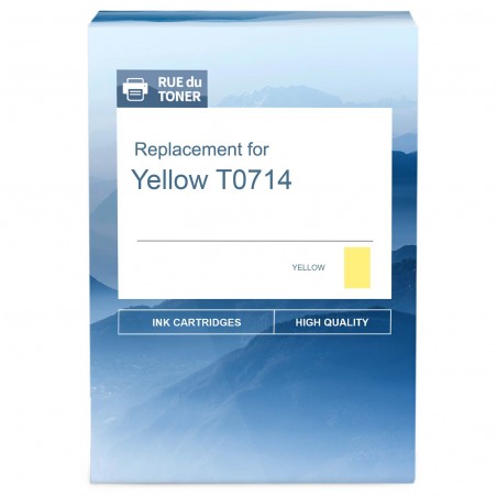  Epson Yellow T0714 C13T07144012 cartouche compatible Jaune