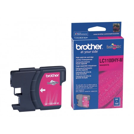 Brother LC1100HY - à rendement élevé - magenta - originale - cartouche d'encre Brother LC1100HY - à rendement élevé - magenta - originale - cartouche d'encre