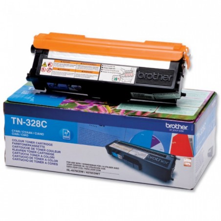 Brother TN328C - à rendement élevé - cyan - original - toner Brother TN328C - à rendement élevé - cyan - original - toner