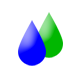 Encre consommable de couleur Bleu, vert
